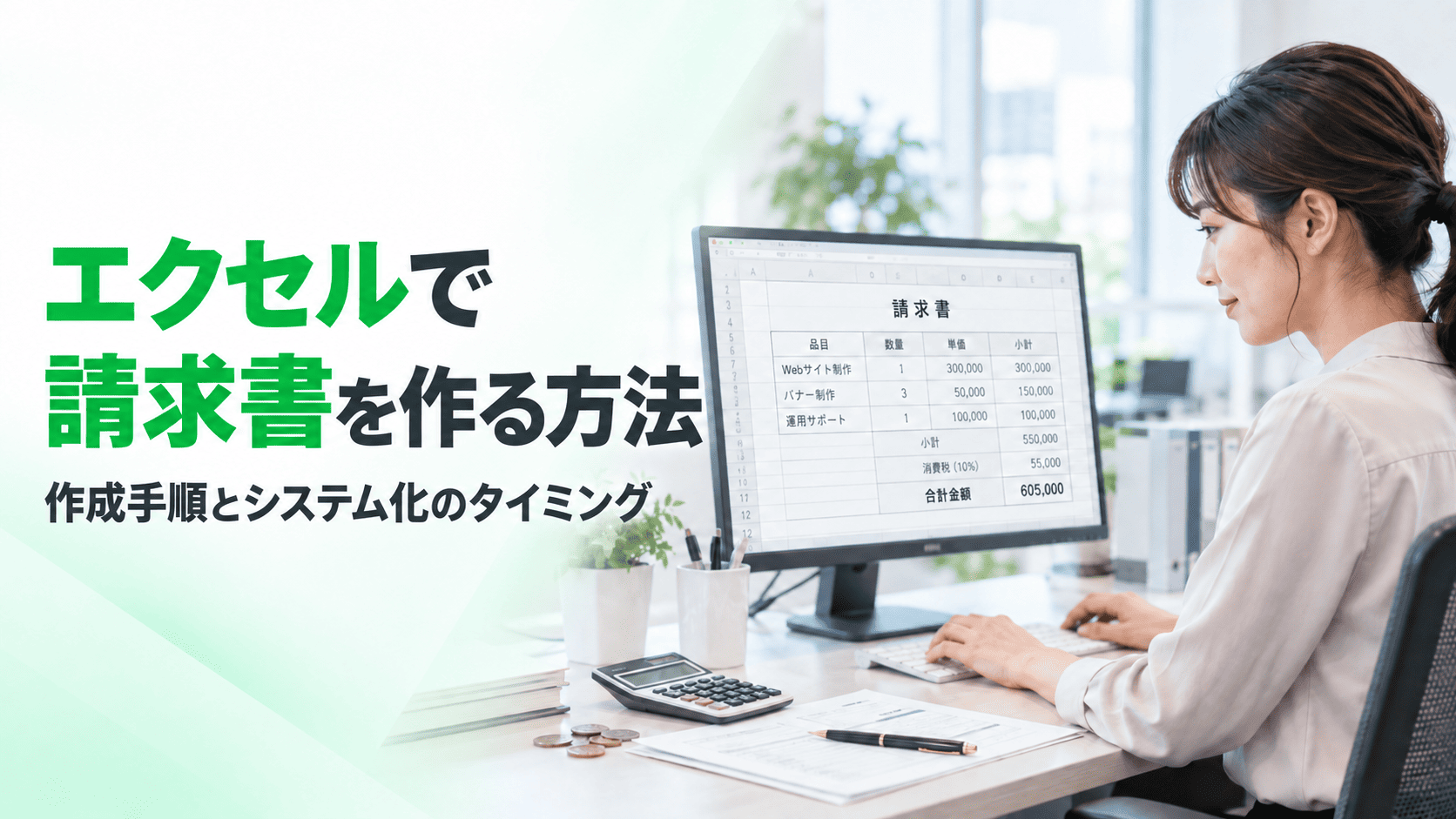 エクセルで請求書を作る方法は？作成手順とシステム化のタイミングを解説
