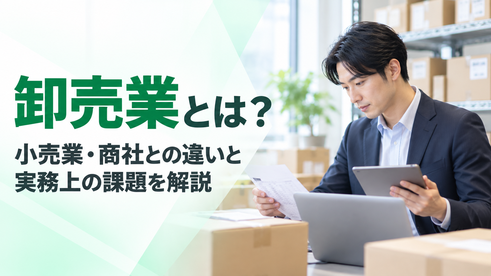 卸売業とは？小売業・商社との違いと実務上の課題を解説